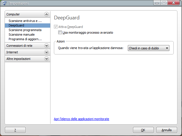 Impostazioni DeepGuard 1